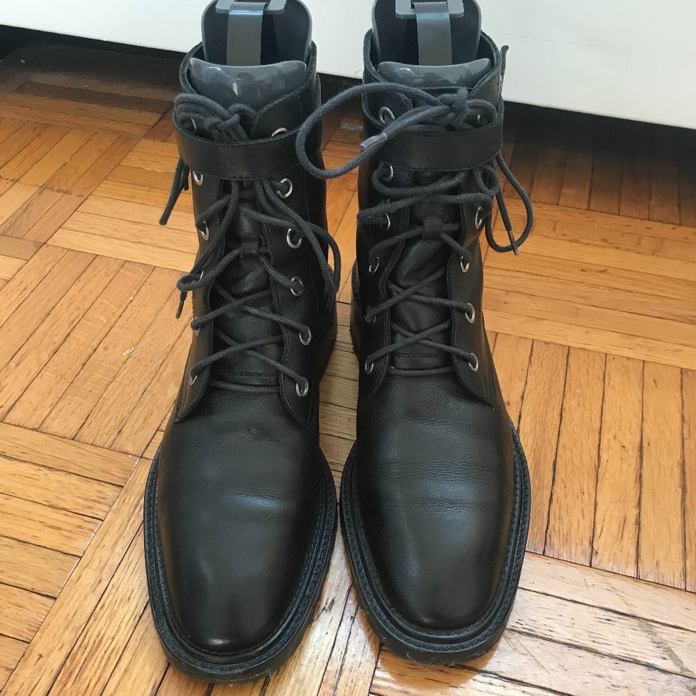 Rachel Comey Dame Boots, Black Leather Combat US 5.5